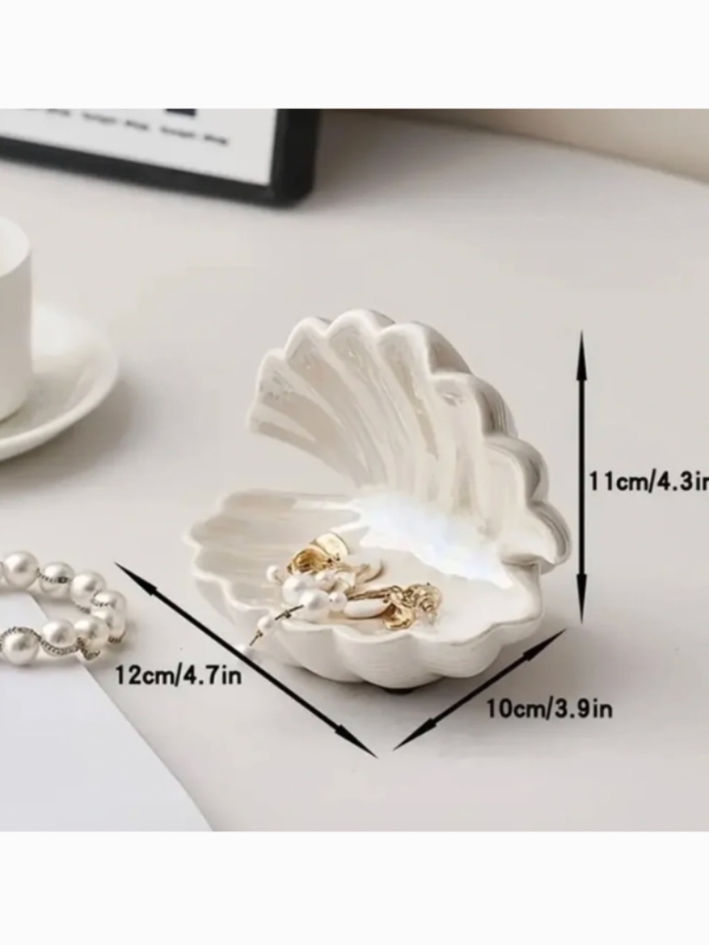 Pink Ceramic Shell Jewelry Display - Picture 3 of 3